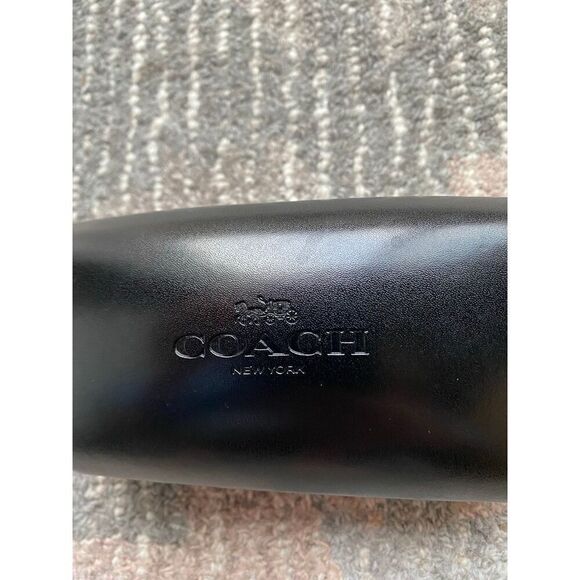 Coach Black Faux Leather Glasses Case - Picture 3 of 6